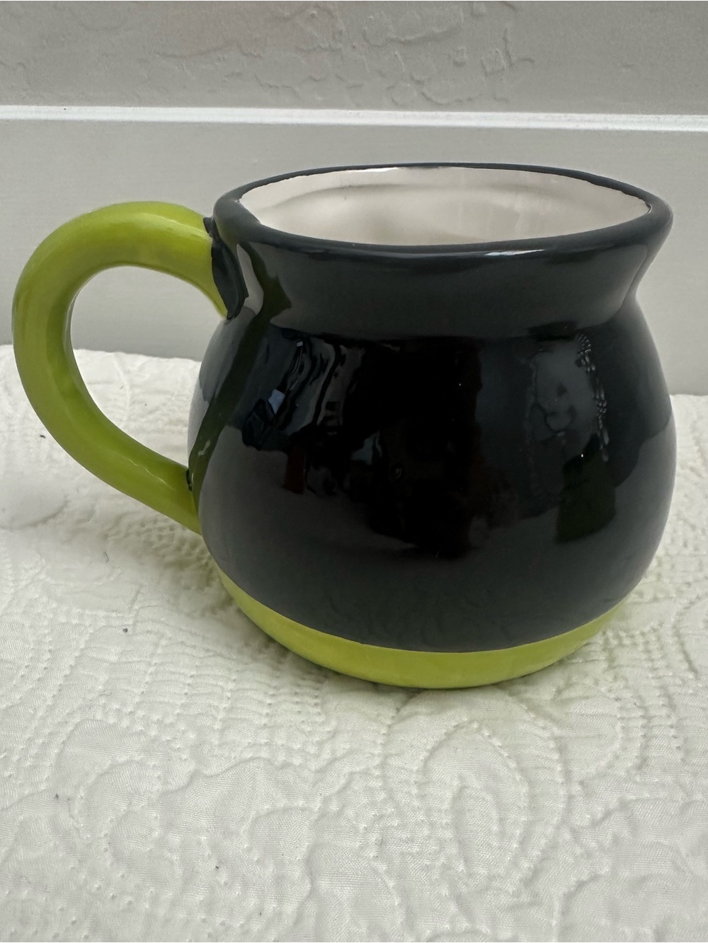 Bride of Frankenstein Halloween Ceramic Mug Pink Bow Spooky Cute Coffee Cup - Picture 5 of 6